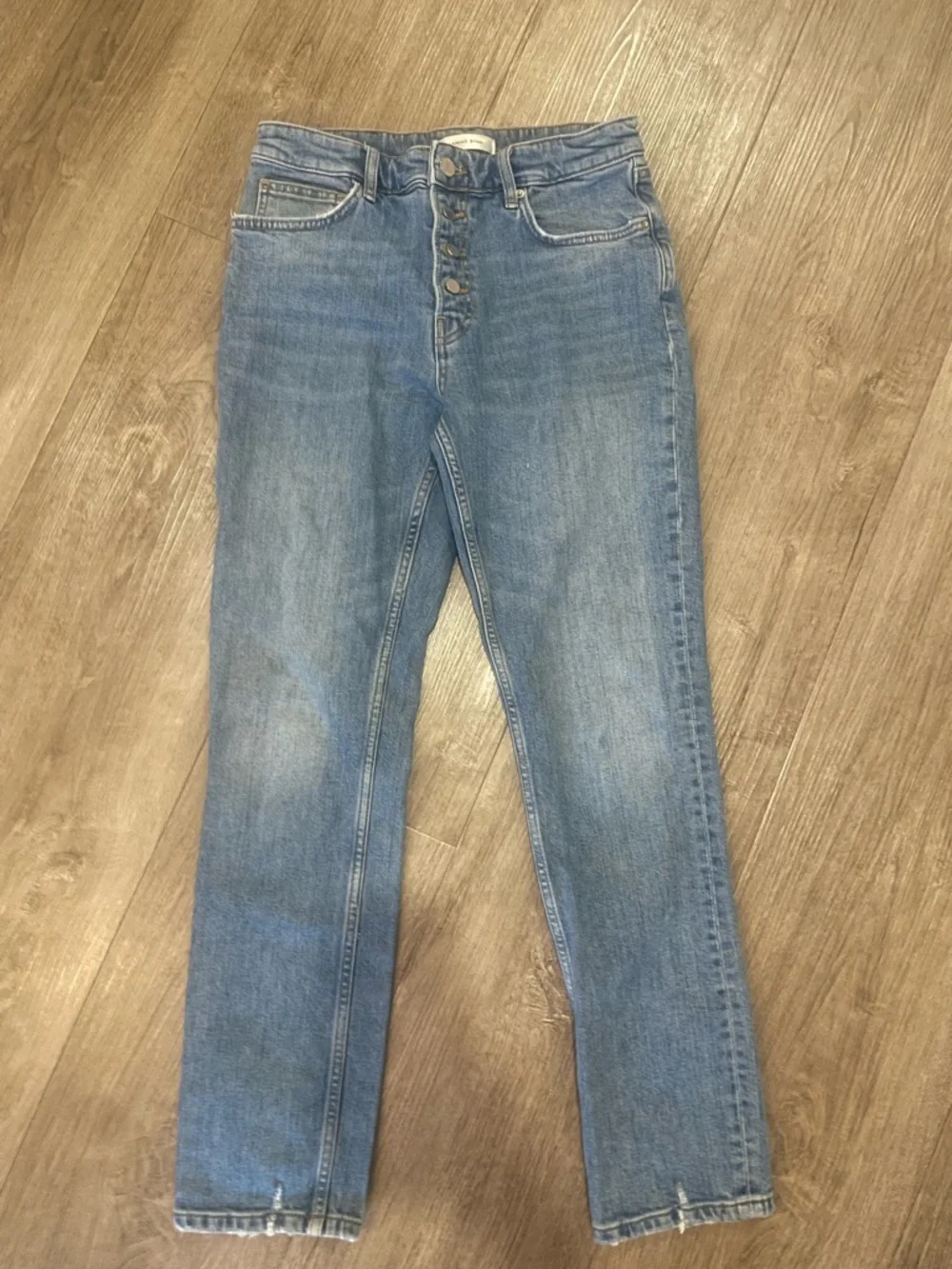 Anine Bing Jane Light Blue Straight-Leg Jeans - Picture 2 of 8